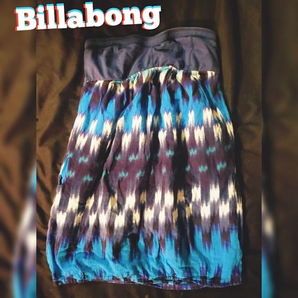Billabong Tops - Billabong medium strapless blue dress top